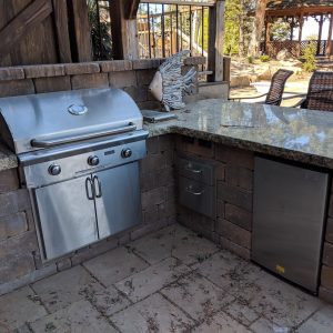 Grill and Cabinets