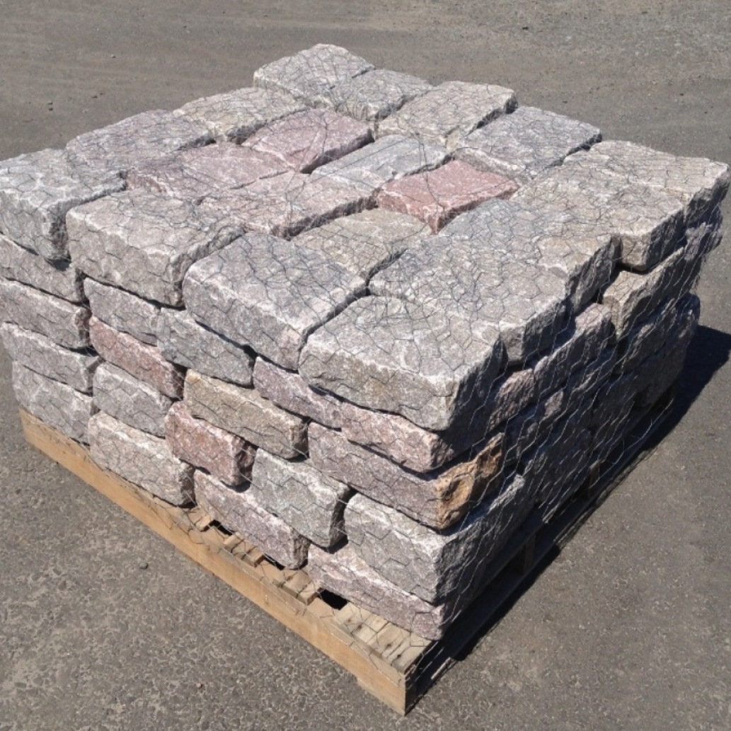 Pink Cobbles Brickline Pavers