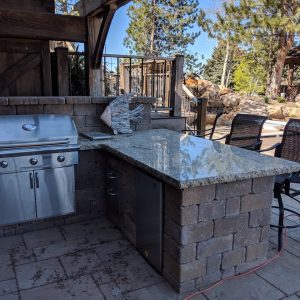 Grill and Cabinets